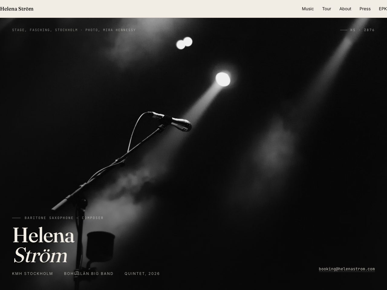 Jazz / ECM Editorial — helenastrom.com